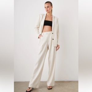 NWT Rails Stanton Striped Ivory Blazer